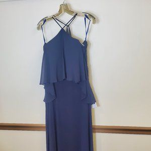 Halter with ruffle neckline and sleeves
